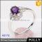S925 silver wedding and engagement rings with clear zircon green stone ruby ring women jewelry