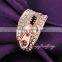 Personalized zipper design gold crystal new model wedding ring