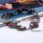 The Latest European And American Bohemian Necklace Ancient Silver Inlaid Turquoise Horn Design Collar