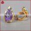 Natural rough stone arrowhead amethyst ring