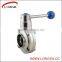 Wenzhou s/s butt weld manual butterfly valve