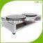 Commercial Stainless Steel Electric Double Plate Crepe Maker Machine/ Crepe Cooking Machine EM-2