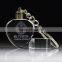 Promotional Heart Shape Led Flashing Crystal Keychain