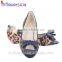 Comfortable leopard print open toe women flat shoes