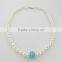 wholesale chunky white beaded bubblegum necklace