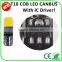 Plasma Red T10 w5w wedge auto interior accessories 12v canbus T10 COB*2 cob led bulb