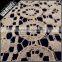 7 discount Beautiful leaf orange color with leaf and flower design african soft guipure lace 3103