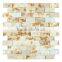 Beige marble mixed white marble 3D mosaic tiles