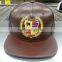 custom leather flat brim stapback cap wholesale