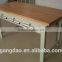 Antique Homemade Beech Wooden Workbench