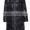 2015 Ladies high quality fashion popular knee long down feathere hooded jacket