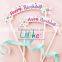 Triangle colorful Cake Pattern Paper Banner For Birthday Party Decoration