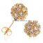 Woman Gold Plated 18k Ball Stud Earrings Jewelry Fashion Supplier's Choice