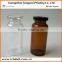 Delicate amber dropper bottle with glass vial bottle