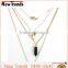Fashion multilayer long cross pendant chain necklace wholesale