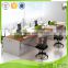 Melamine teak wood modern furniture 2/4/6 person workstation combination