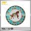 Dinnerware bule gold custom printed ceramic plate