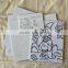 line printed sketched canvas