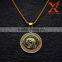 Fashion 2016 Stainless Steel Round Iced Out Stone Gold Black Jesus Face Head Locket Pendant