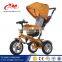 Cheap double seat baby tricycle with trailer / push bar kids tricycle two seat / baby children walker trike