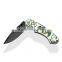 Camping Scenic folding knife with Black Blade & bear logo aluminum handle