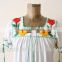 Mexican maxi dress / Mexican embroidered dress / Peasant dress