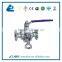 Sanitary Clamp-on No stranded ball valve
