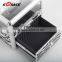 High Quality Sunrise 2016 Portable Women Aluminum Makeup Case With Drawers