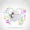 Remote control wireless bluetooth stereo audio speaker colored LED light bulb