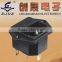 10A 250V black ac outlet socket,3.5mm stereo Headphone plug,RCA terminal connector