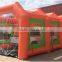 orange green inflatable paint booth
