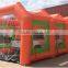 orange green inflatable paint booth