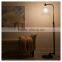 2017 hotel decorative curve glass floor lamp with brown linen shade good for inn decor high end