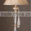 beautiful yellow polyresin table lamp with handpaint pattern barrel lamp shade for reading or lighting