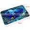 3pcs Blue Ocean Bath Rugs Set / Toilet Seat Cover Carpet / Bathroom Mat