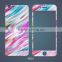 Alibaba express for iphone 6s colorful rainbow tempered glass screen protective film with painting designs, China supplier