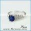 New arrival Fashion Jewelry light blue big crystal Ring Gemstone Ring