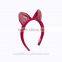 Custom headband wholesale korean hairband bowknot headband baby girls knot headband wedding decorartion