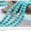 6mm 8mm 10mm 12mm striped synthetic loose turquoise stones blue turquoise stone