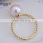 7.5-8mm White Natural Akoya 14K Gold Yellow Gold Pearl Ring, Wedding Pearl Ring