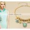 Red Blue Resin Stone Vintage Choker Pendant Statement Necklace Women Necklaces & Pendants Fashion Necklaces for Women 2014