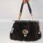 Factory price exotic skin hanfbags real mink fur bags for fashion women