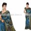 Magnetic Marine Blue Bhagalpuri Silk Saree/indian bridal sarees online shopping