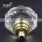 Hardware Fittings Wardrobe Handles Zinc Gold Finish Cabinet Glass Knob