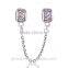 Guangzhou factory personalized safety chain 925 sterling silver chain maple leaf with stones 925 sterling silver gc jewelryA016