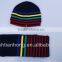 Knitted Winter Hat Scarf Glove Set 100% Cotton