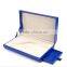 Chinese Factories Wholesale Custom High-grade Leather Crocodile Grain Jewelry Box, Blue Gift Box