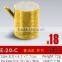 E-18C yellow plastic round cylinder bamboo food container