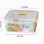 Square 1200ml plastic storage bowl Air-tight food container