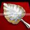 Return gift, wedding gift gold and silver plated leaf shape tray
